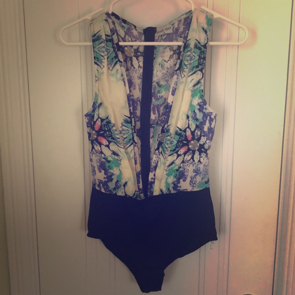 Tiger Mist Deep V Bodysuit